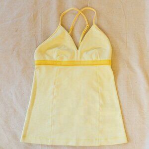 Lululemon Women 4 Love-Ly Tank in Mellow Lemon / Burning Yellow